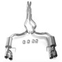 Roush 422093 Cat-Back Exhaust Kit, Non-Active Exhaust with Polished Quad Tips (2018-2026 Ford Mustang GT Fastback 5.0L)