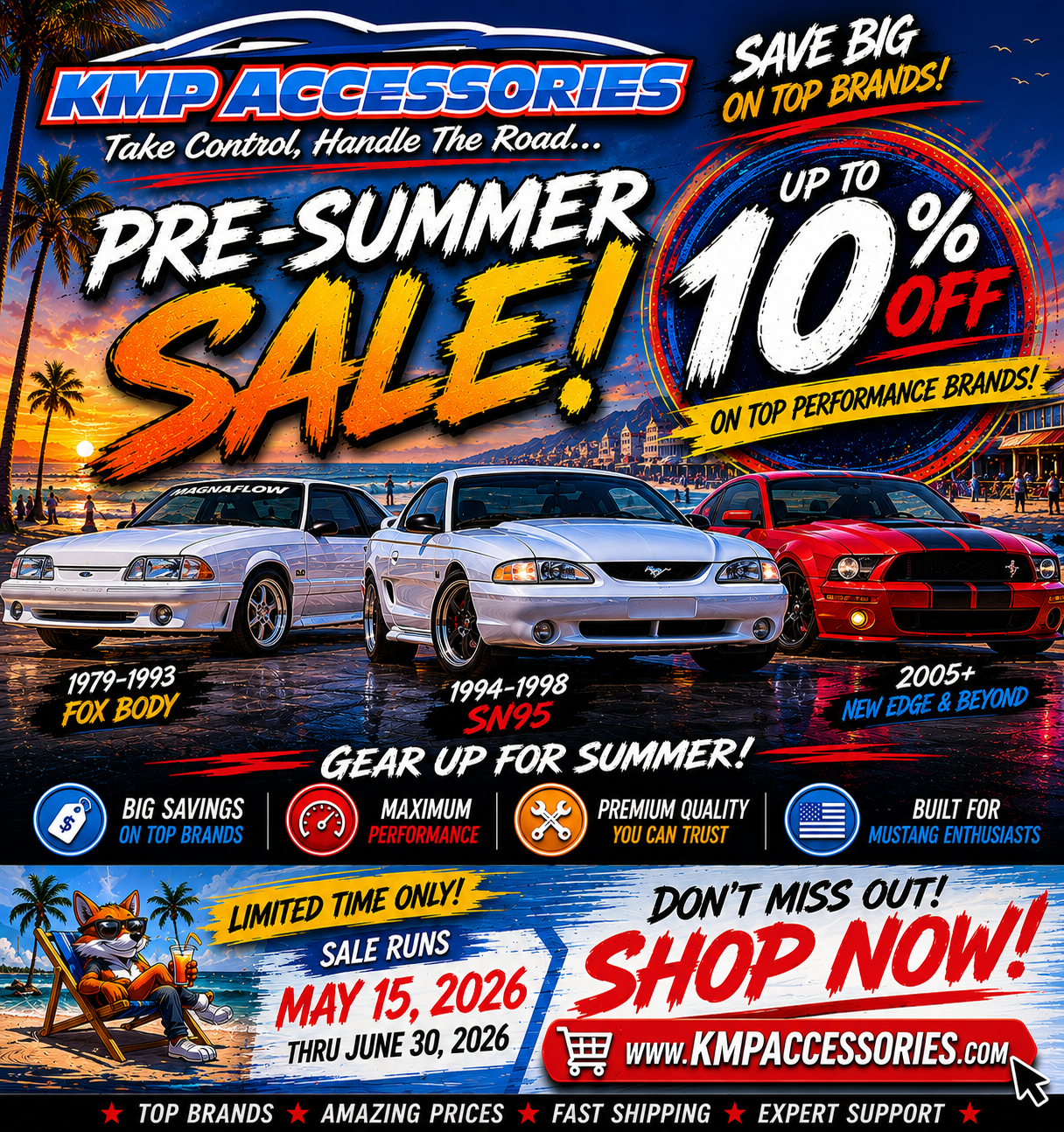 KMP Accessories Pre-Summer Sale Ends June 30, 2026