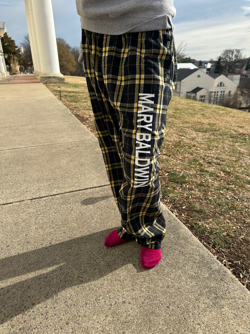 PJ Pants - Black & Gold Plaid