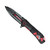 Valor Flag-Etched Spring-Assisted Knife - Black Aluminum