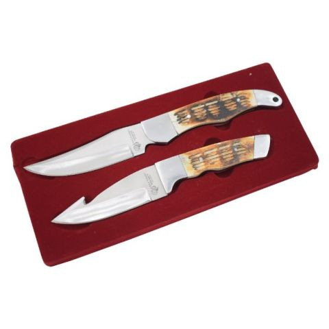Wild Turkey Handmade 2PCS Fixed Blade Knife Gift Set