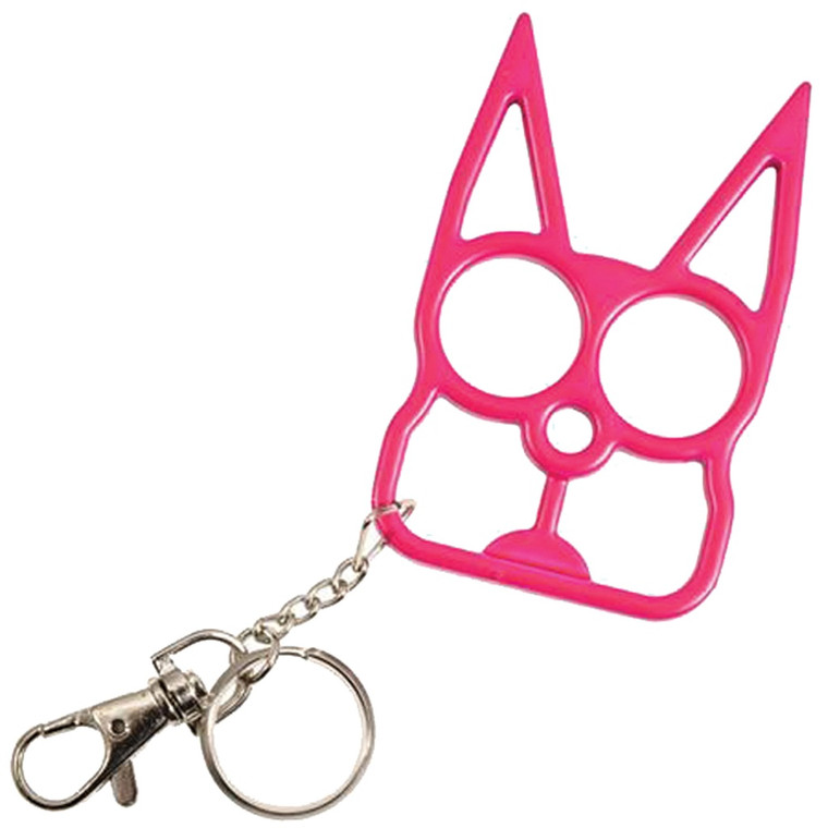 Feline Guardian Impact Defense Keychain - Hot Pink (SAMPLE)
