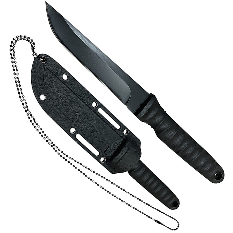 Stealth Guardian Quick-Deploy Neck Knife - Midnight Black