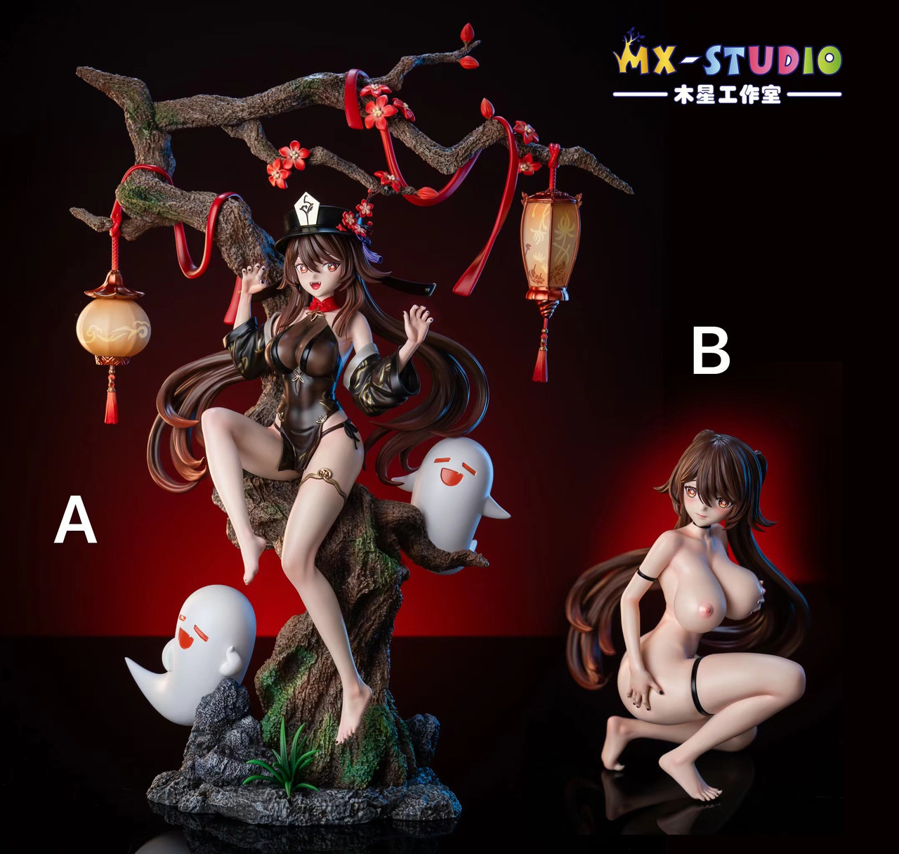 NiPiPi studio Genshin Impact HuTao Resin Statue Pre-order 1/6 Scale H14cm  2Body