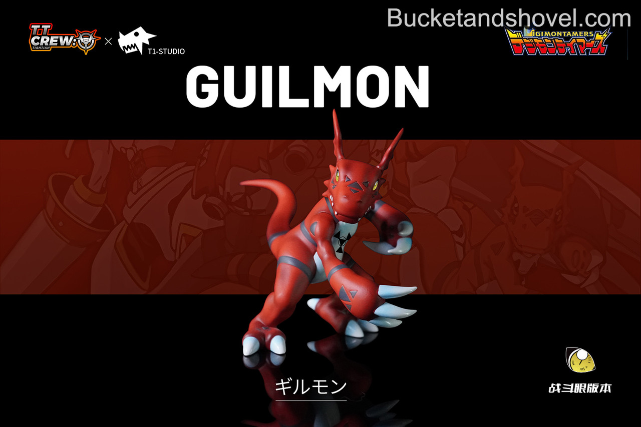 Figurine Digimon GUILMON / GROWLMON Digivolving Bandai 2001 - Occasion Vintage En Plastique