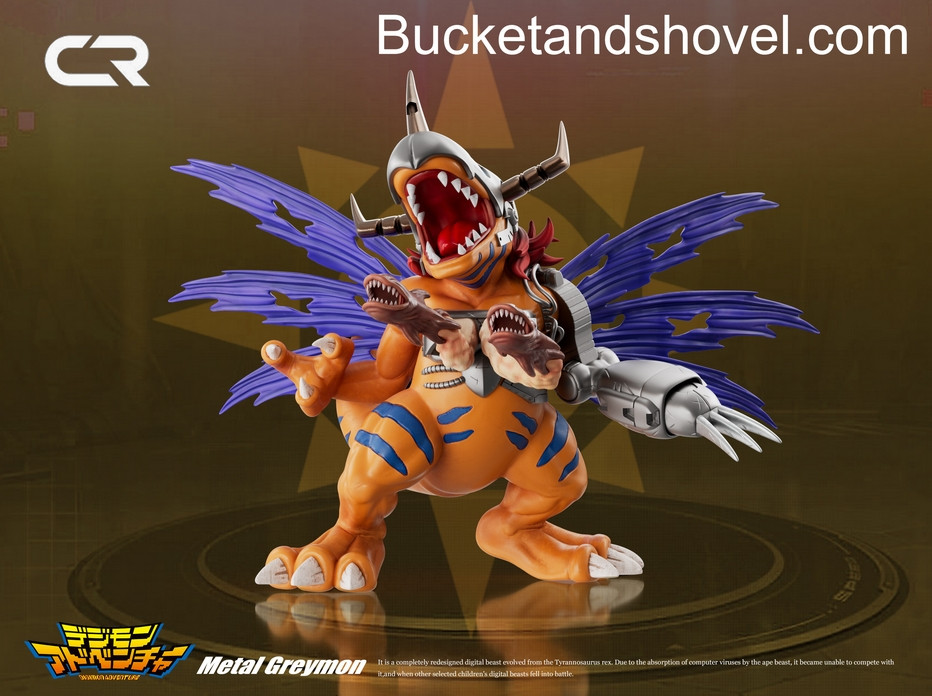 Pre-order * CR Studio Digimon Metal Greymon Resin Statue