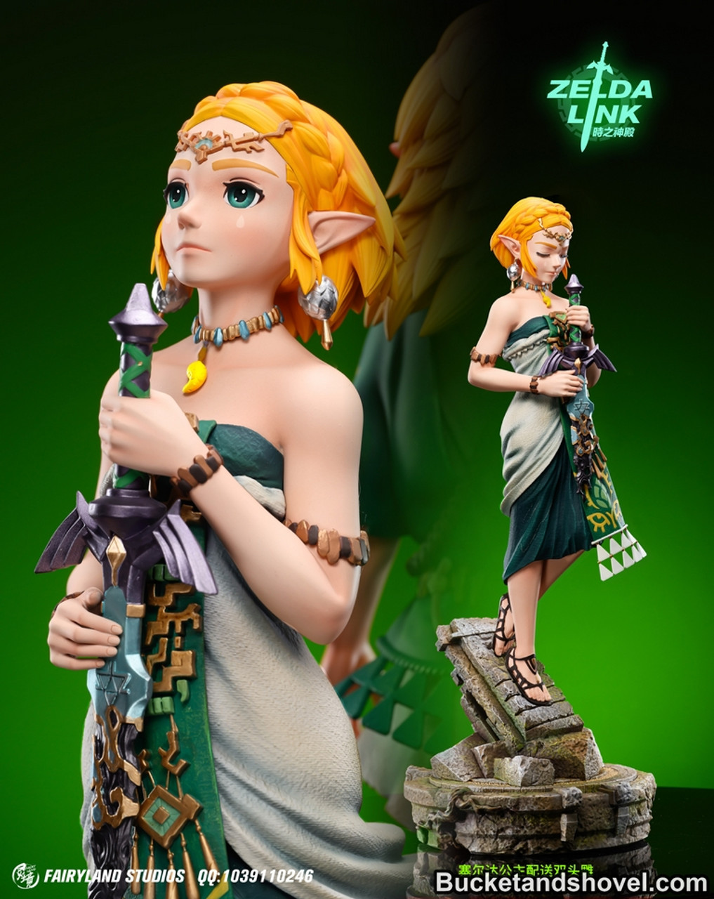 Temple of Time Link & Princess Zelda - The Legend of Zelda Resin Statue -  FairyLand Studios