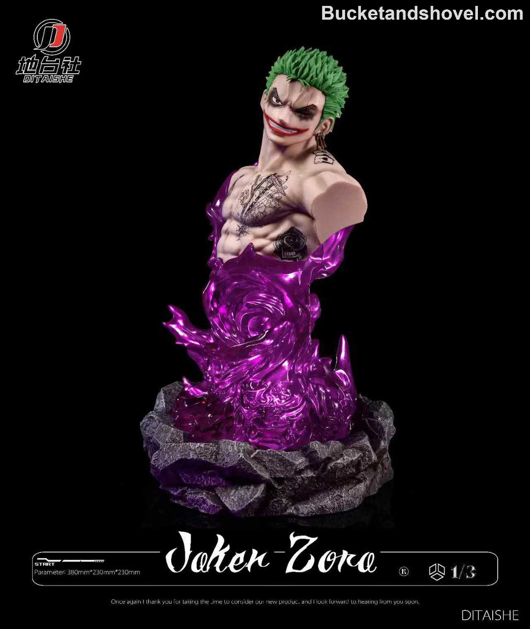 Pre-order * DiTai Studio One Piece Joker Zoro Bust with LED Resin