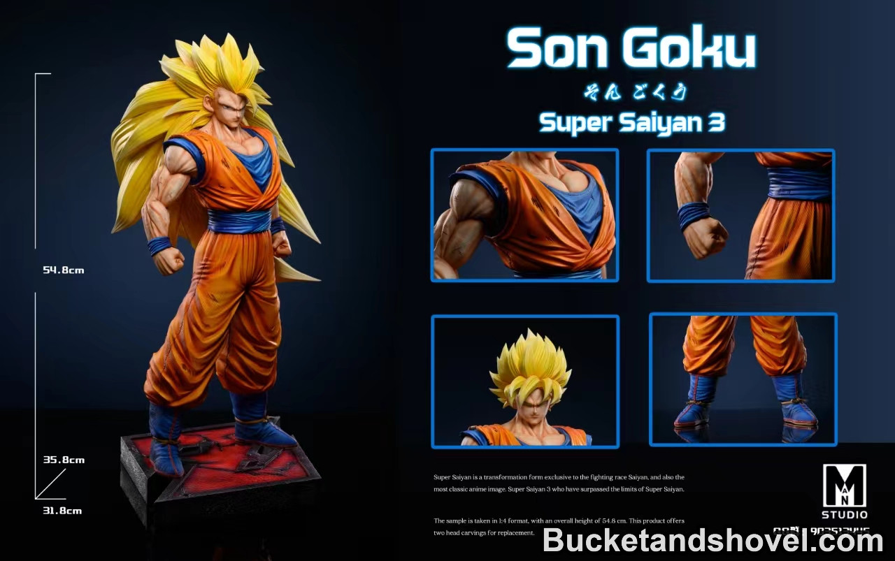 Pre-order * Man Studio Dragon Ball 1/4 SS3 Goku Resin Statue