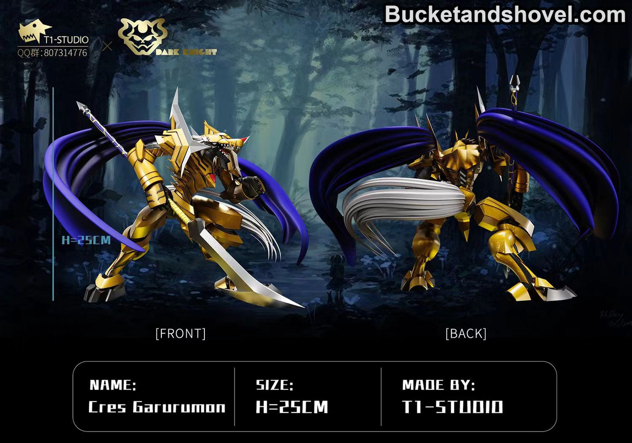 Pre-order * T1 Studio Digimon Blitz Greymon＆CRES GARURUMON Resin