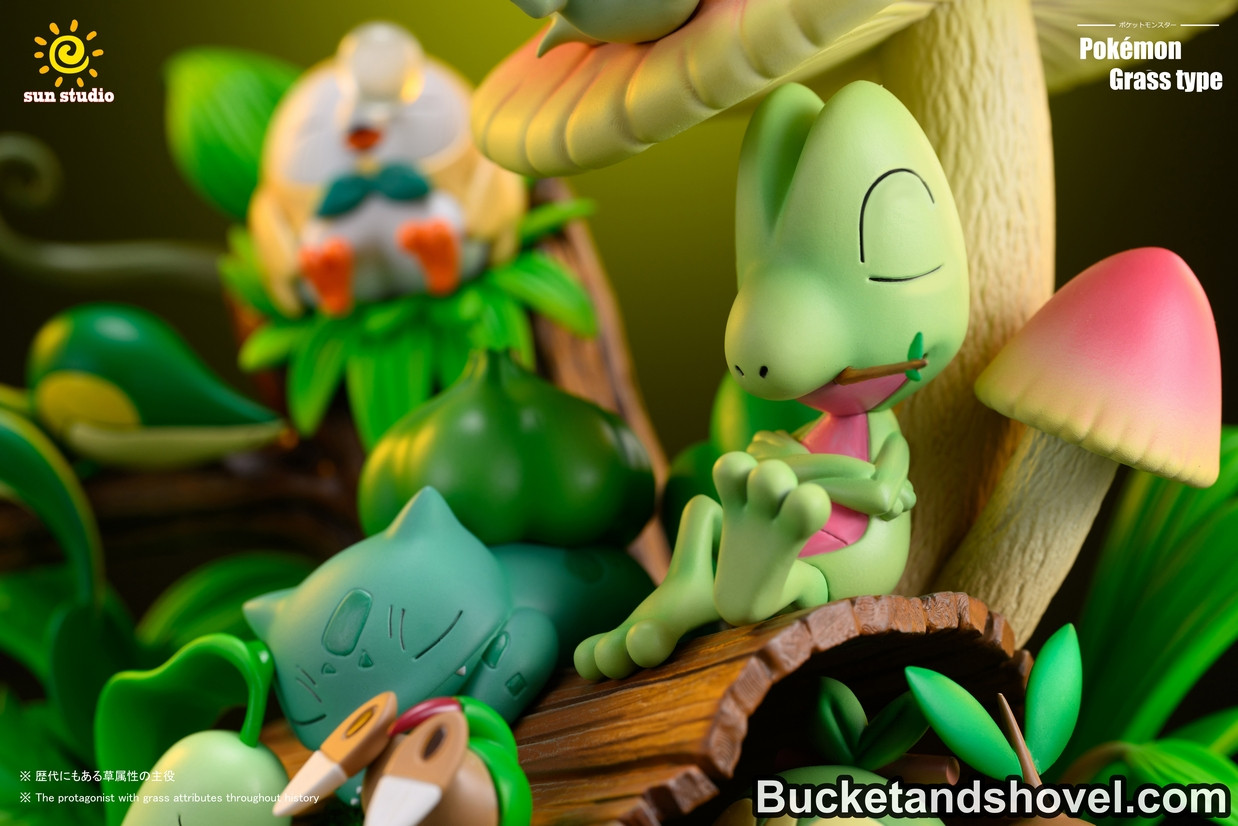 マニア！サンスタジオ – ポケモン：デブオタクシリーズ Pre-order * Sun Studio Pokemon Grass type family Resin Statue