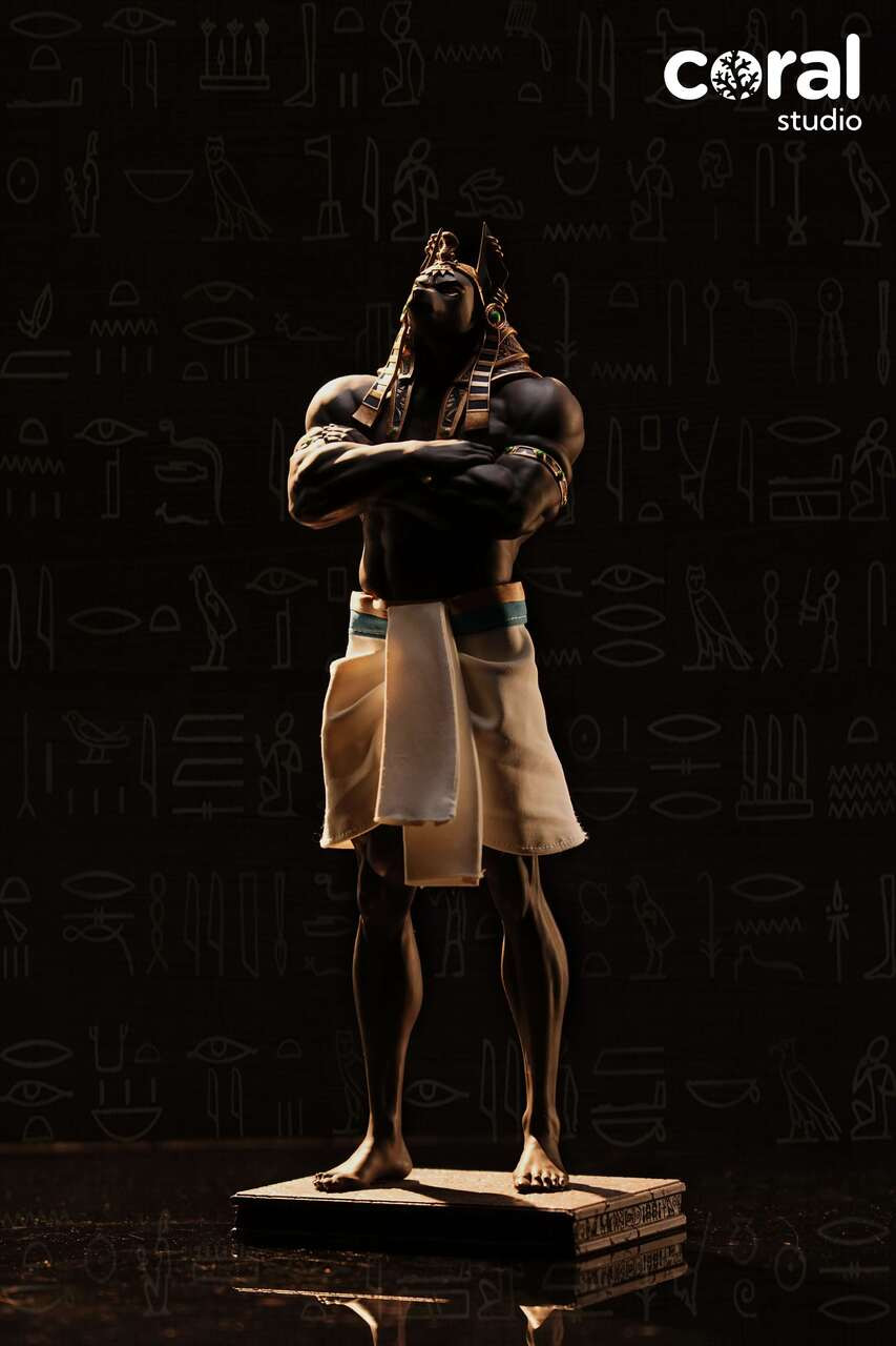 Anubis Stein Statue Original Anubis Statue Coral Studio [In Stock]