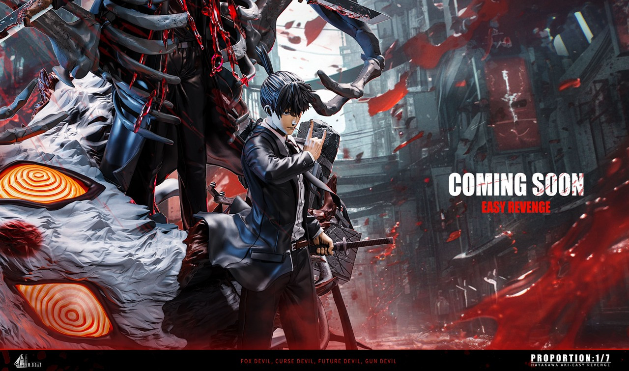 In Stock * Dreamboat Studio Chainsaw Man Hayakawa Aki Resin Statue