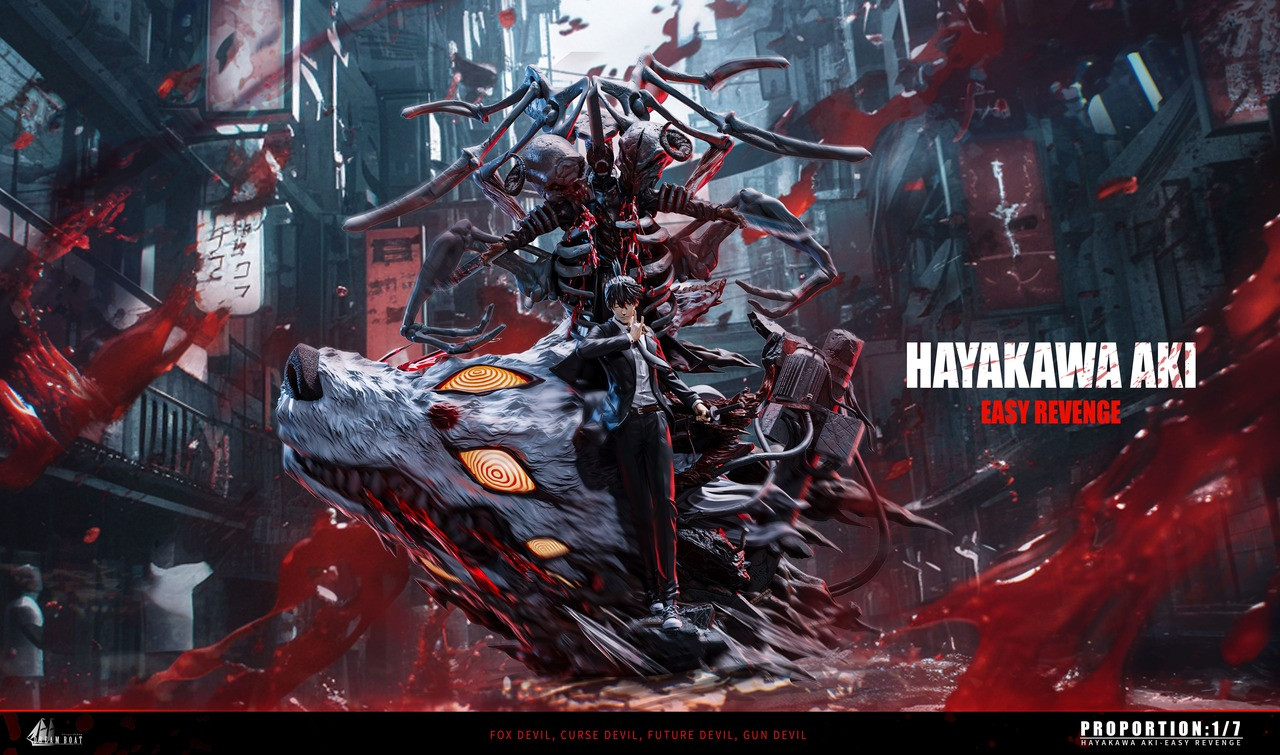 In Stock * Dreamboat Studio Chainsaw Man Hayakawa Aki Resin Statue