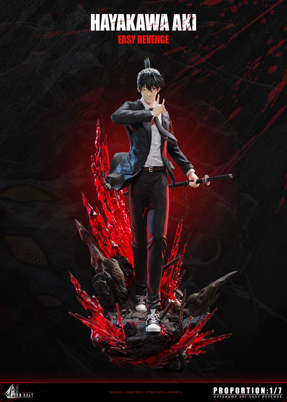 In Stock * Dreamboat Studio Chainsaw Man Hayakawa Aki Resin Statue