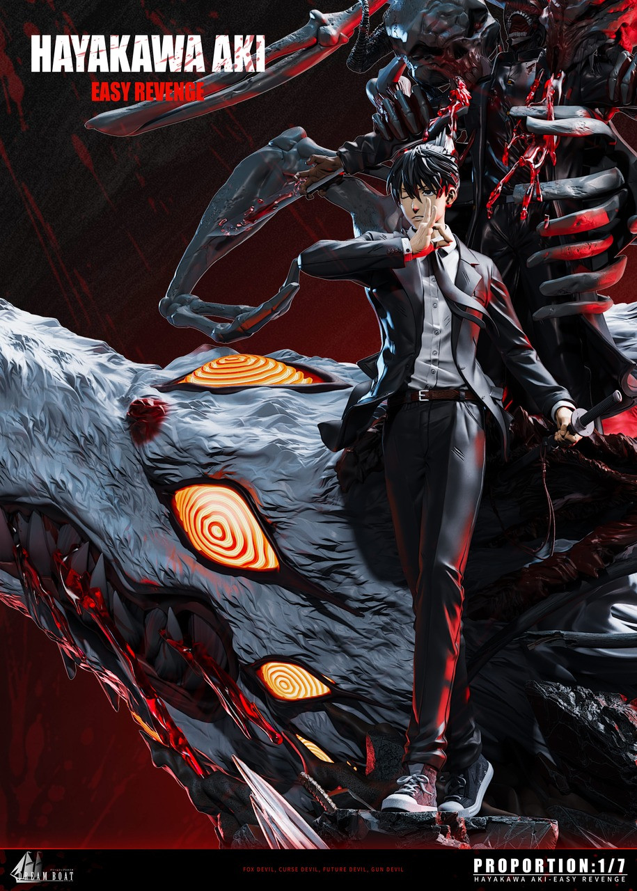 In Stock * Dreamboat Studio Chainsaw Man Hayakawa Aki Resin Statue
