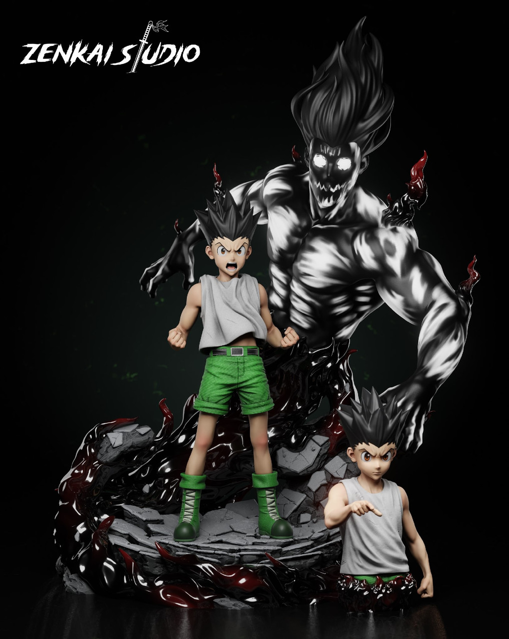 ハンター×ハンタースタチューシリーズ　GON FREECSS Pre-order * Zenkai Studio HUNTER×HUNTER GON·FREECSS Resin Statue