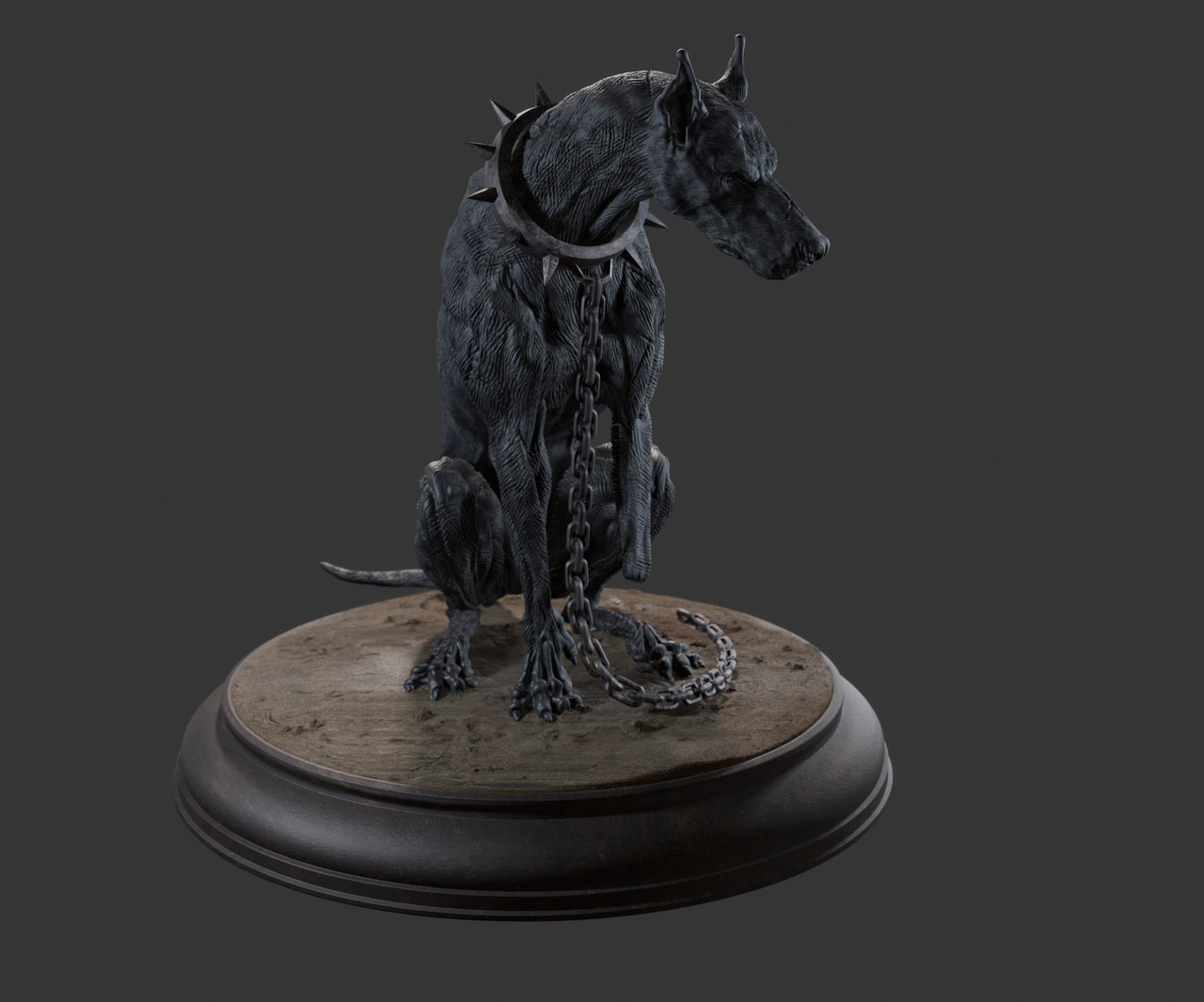 Pre-order * BIHS Studio BERSERK Black dog pulling coffin Resin