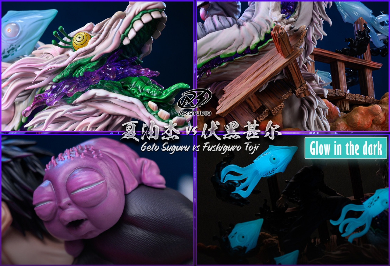 JJK Figure 10 Cm: Set Geto Suguru E Fushiguro Toji - Statuetta Anime In PVC Per Collezionisti - 6
