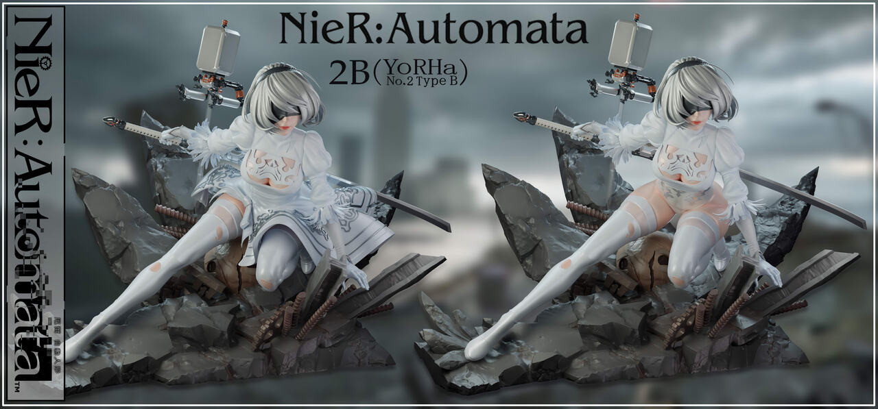 Pre-order * Crow Studio NieR:Automata 2B Statue - Bucket&Shovel