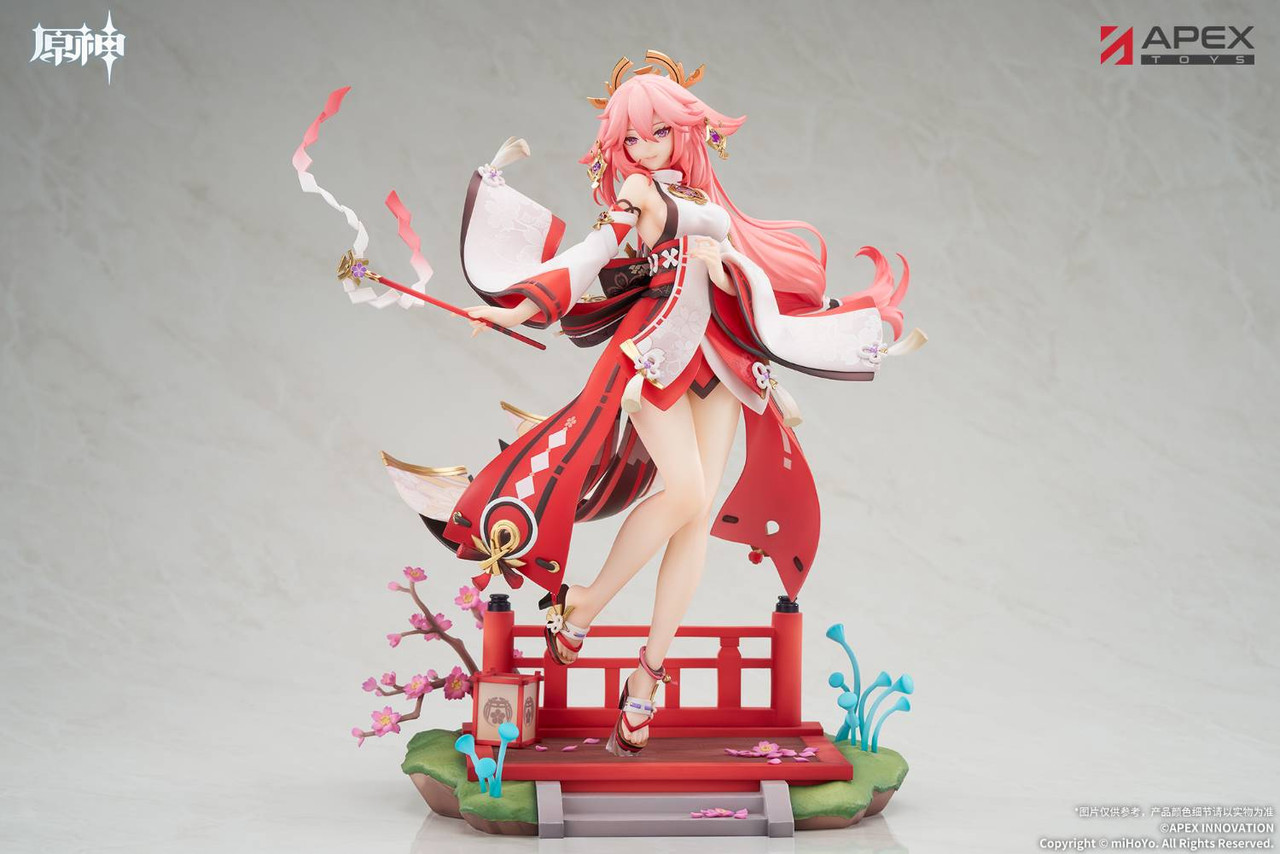 REOZIGN Genshin Impact Figure Yae Miko Statua 20 Cm – PVC Da Collezione, Giocattolo Per Fan Anime