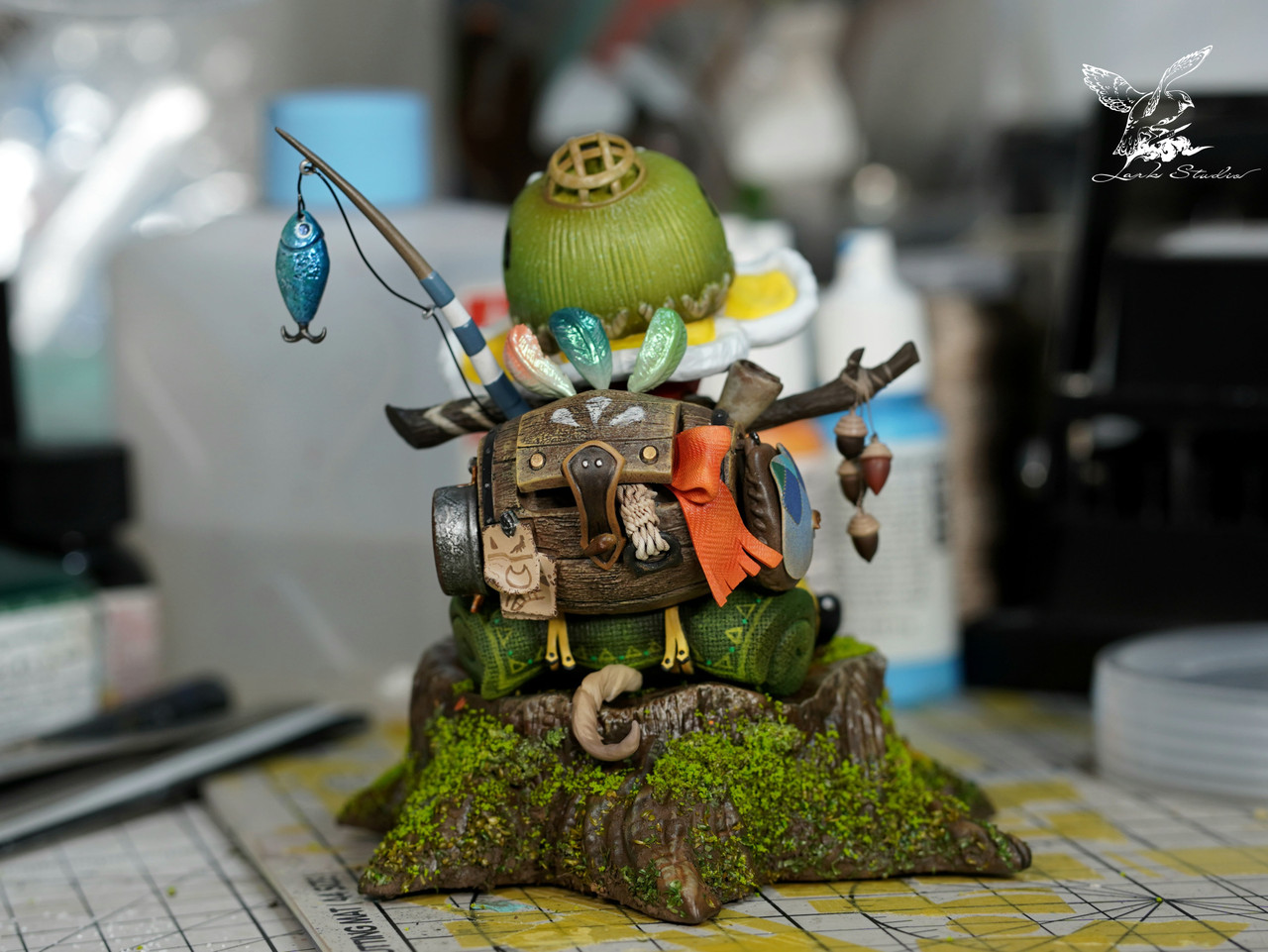 Overselling * Lark Studio Monster Hunter Wilds Felyne Resin Statue