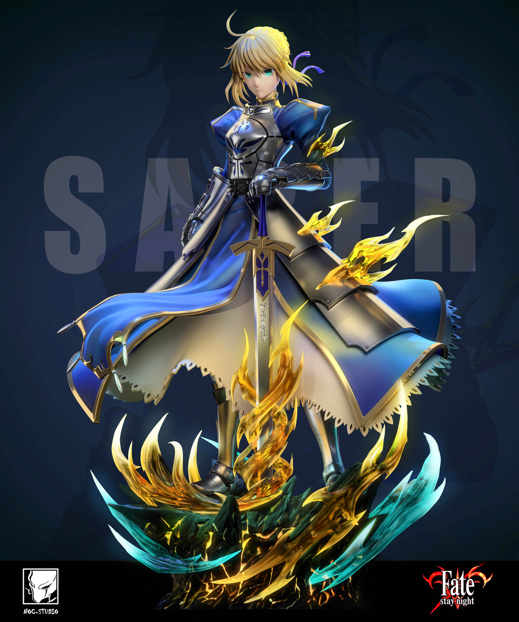 Fate SS18 Saber 青& 黒 フィギュア ガレージキット スタチュー Amazon.co.jp: Fate Saber セイバー ガレージキット スタチュー