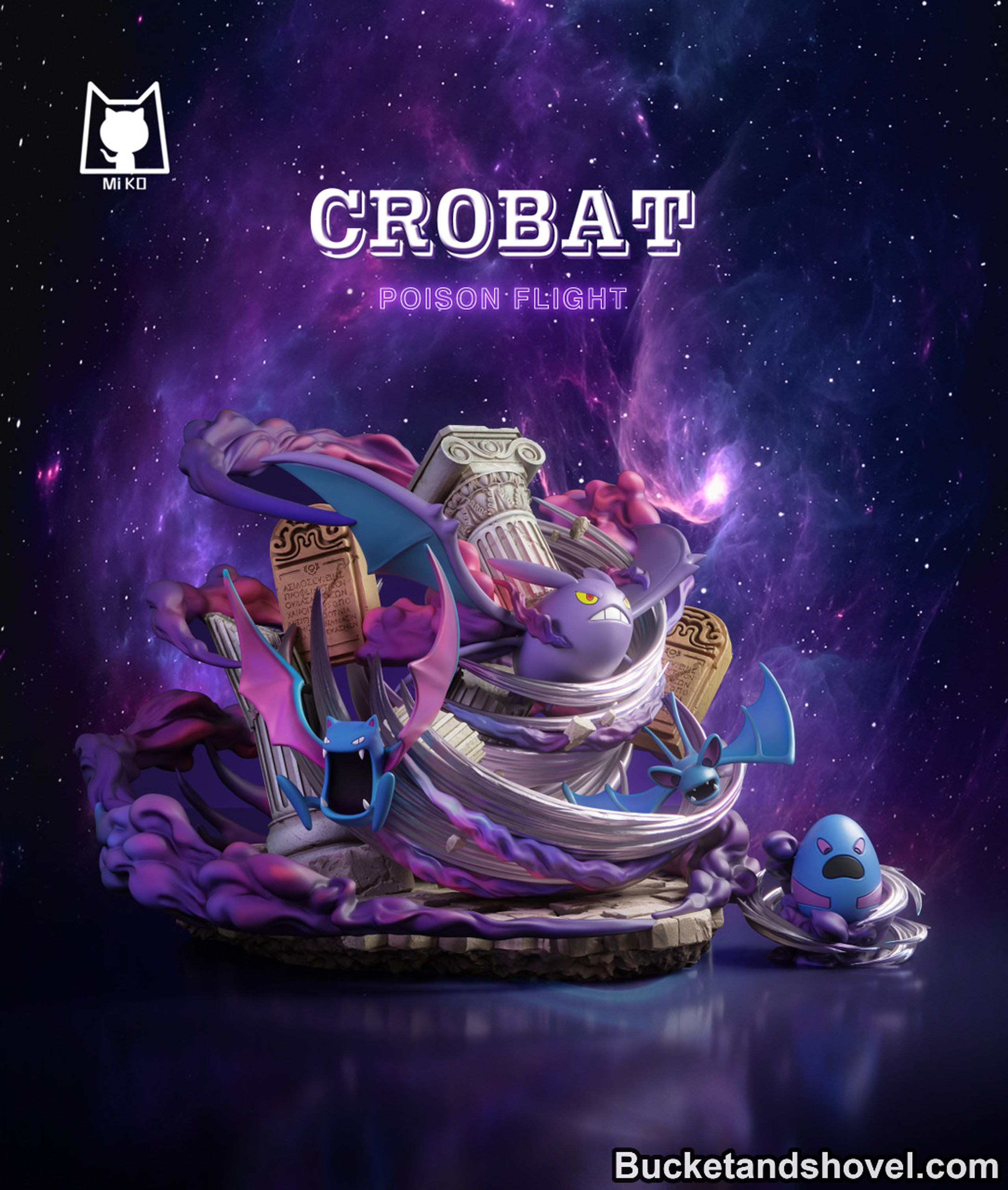 Pre order Miko Studio Pokemon Crobat Evolution Group Resin Statue pre-order-miko-studio-pokemon-crobat-evolution-group-resin-statue