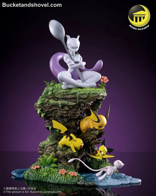 *Pre-order * MoonShadow Studio Mewtwo＆ Pikachu family Resin Statue #8