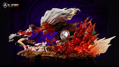 *Pre-order * K9 Studio Dandadan Takakura Ken & Momo Ayase & Turbo Granny Chase Resin Statue #1