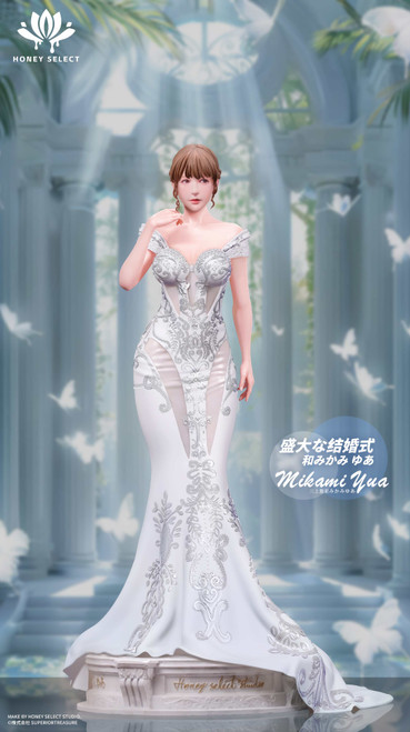Licensed*Pre-order * Honey select Studio Mikami Yua Pure White Thank You Gift Resin Statue #5