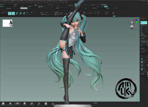 *Pre-order * Moku Studio Hatsune 1/6＆1/4 Miku Resin Statue #3