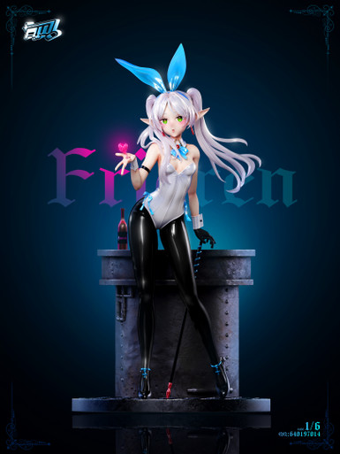 Figura Frieren Bunny Girl Ver 21 Cm Zhongkaihua | Statuina PVC Da Collezione Per Fan Anime | Decorazione Scrivania Con Base Stabile