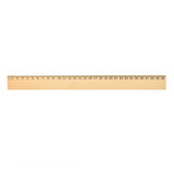 A 30cm wooden ruler featuring clearly marked measurements in centimeters.