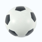 A Hi Bounce Soccer Ball featuring a classic white design with black pentagonal patches. A Hi Bounce Soccer Ball featuring a classic white design with black pentagonal patches.