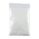 A transparent plastic bag filled with a white powder substance. The bag is resealable and appears empty.