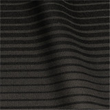 A close-up of a textured fabric in dark olive with subtle stripes, suitable for a men's polo shirt.