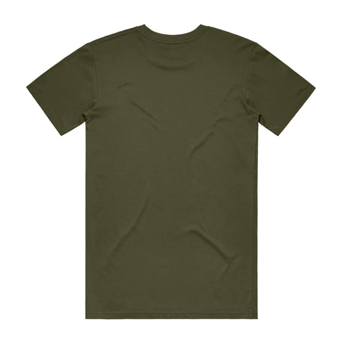 An olive green Basic Tee, featuring a classic t-shirt design with a smooth back and no visible branding.