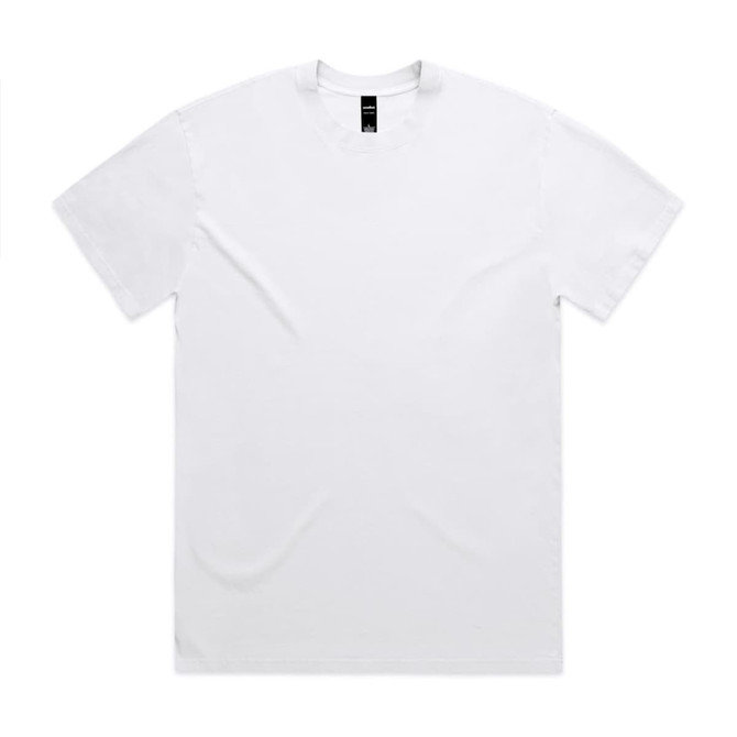 A white Heavy Faded Tee with a classic T-shirt design and a visible logo at the neckline.