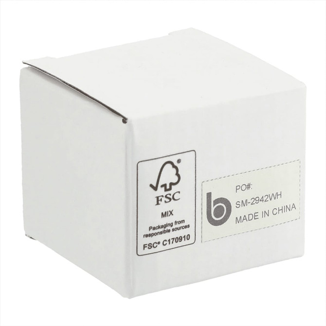 A white cardboard box with a branding logo, containing the Bawl 2.0 True Wireless Auto Pair Earbuds.
