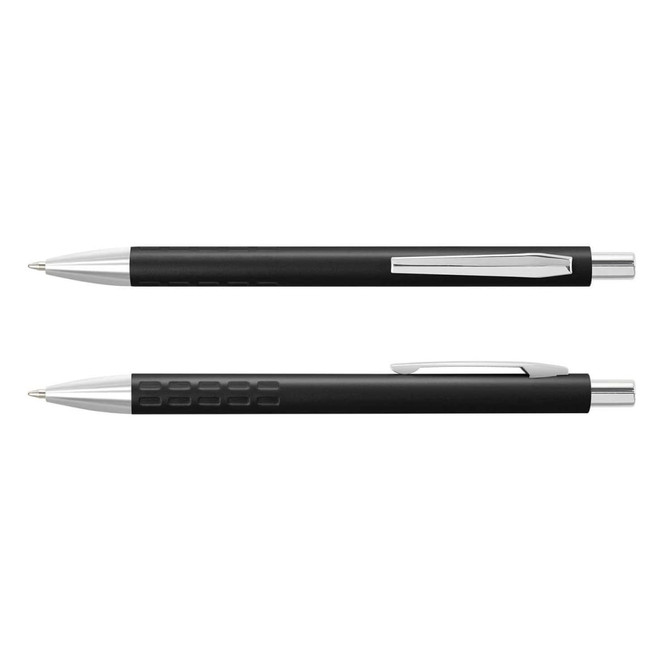 A set of two Vienna Pens, featuring a sleek black body with silver accents and a textured grip.