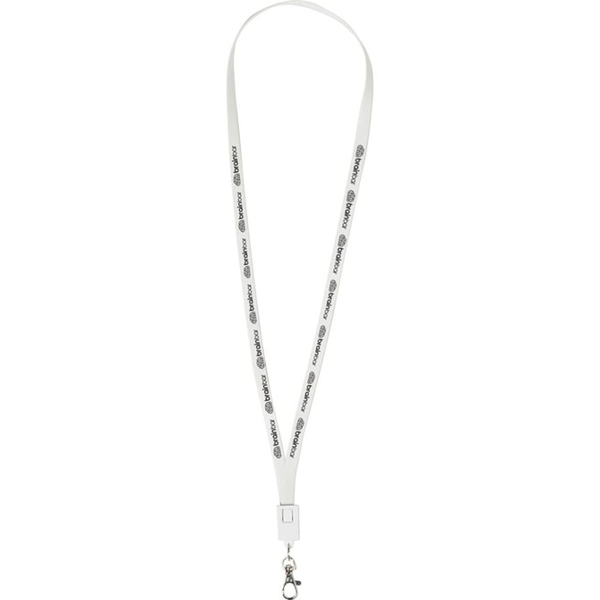 Charging Cable Lanyard with Clips