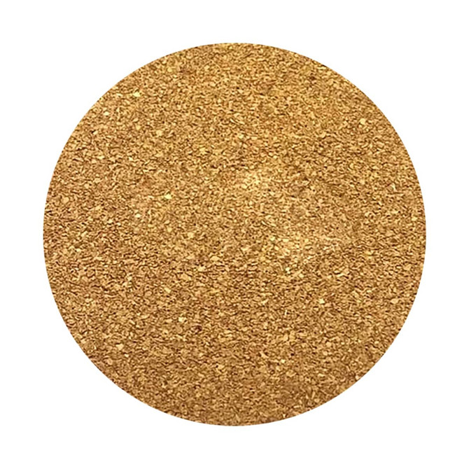A round cork coaster set featuring a textured gold surface. The coasters are designed for home use and come in a set of four.