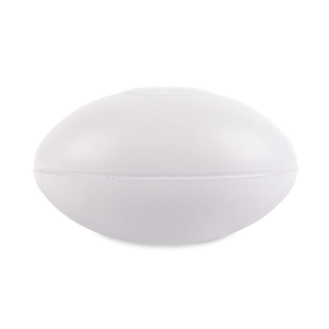 A football-shaped stress reliever in a solid color, designed for fun and stress relief.