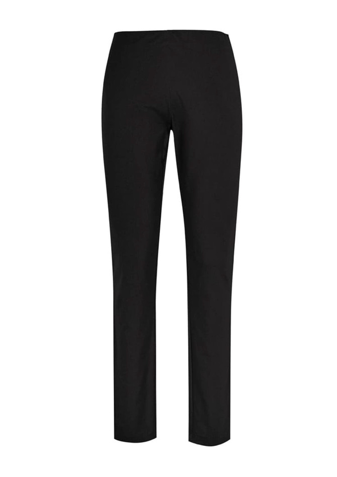 A pair of black women's leggings with a slim fit and no visible branding.