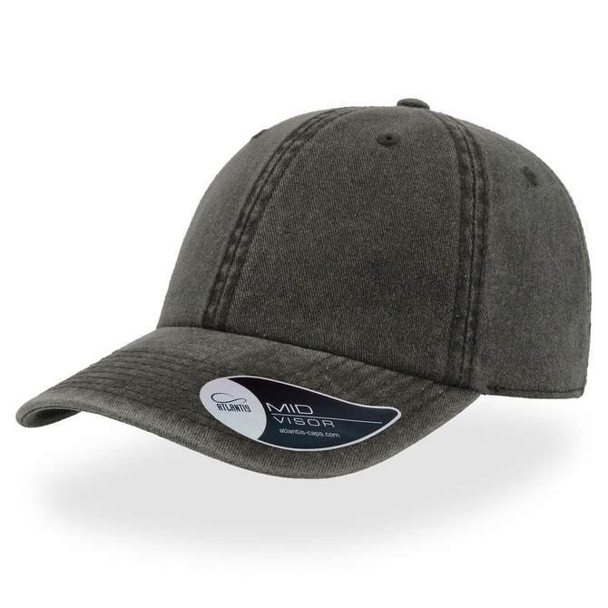 A green mid-visor cap with a rounded crown and a curved brim, featuring a branding label.
