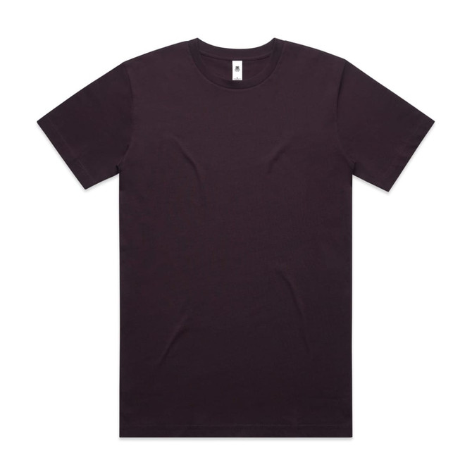 A black t-shirt with a crew neckline, featuring a logo on the label area.