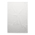 A plain white tea towel with a smooth texture and subtle sheen, featuring a branding logo.