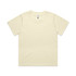 A yellow short-sleeved t-shirt with a round neckline, featuring a plain design and a branding label.