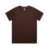 A brown classic t-shirt with a simple, unadorned design and a brand logo.